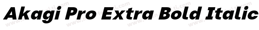 Akagi Pro Extra Bold Italic字体转换
